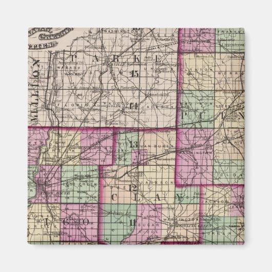 Aimant Comté de Putnam et Comté de Vigo (Devant)