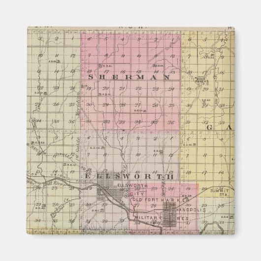 Aimant Comté d'Ellsworth, Kansas (Devant)