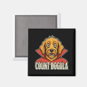 Aimant Comte masculin dogula drôle de chien effrayant soi (Recto/Verso)