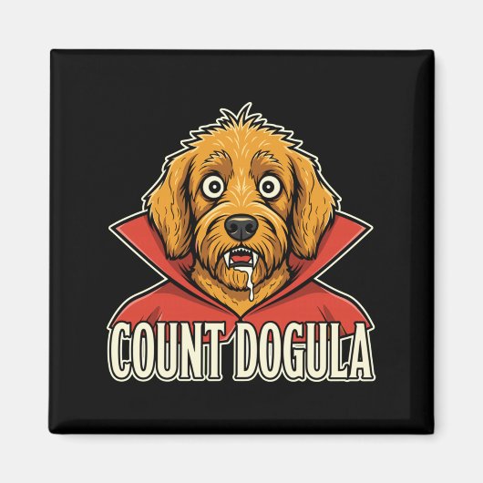 Aimant Comte masculin dogula drôle de chien effrayant soi (Devant)