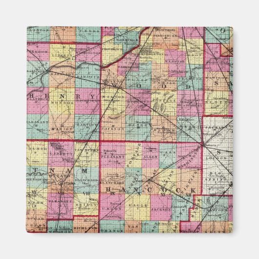 Aimant Comtés de l'Ohio (Devant)