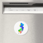 Aimant Comtés du New Jersey en couleur (In Situ (Lave-vaisselle))