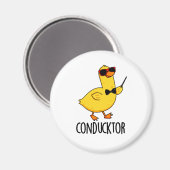 Aimant Con-duck-tor Funny Music Conducteur Canard Pun (Recto/Verso)