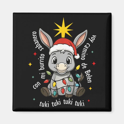 Aimant Con Mi Burrito Sabanero Mexican Tuki Tuki Latino X (Devant)
