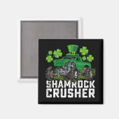 Aimant Concasseur Shamrock Saint-Patrick Monster Truck (Recto/Verso)