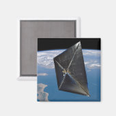 Aimant Concept artistique de NanoSail-D dans l'espace (Recto/Verso)