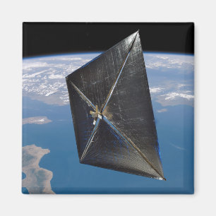 Aimant Concept d'artiste de NanoSail-D dans l'espace