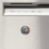 Aimant Concept Yin Yang avec motifs fluides (In Situ (Lave-vaisselle))