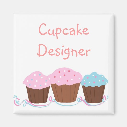 Aimant Concepteur de Cupcake (Devant)