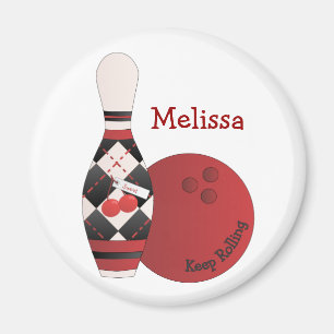 Aimant Conception à motifs de losanges de bowling de