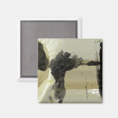 Aimant Conception abstraite et bandes (Recto/Verso)