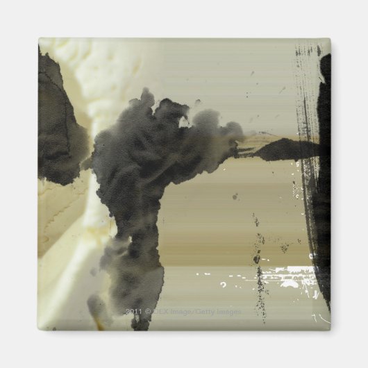 Aimant Conception abstraite et bandes (Devant)