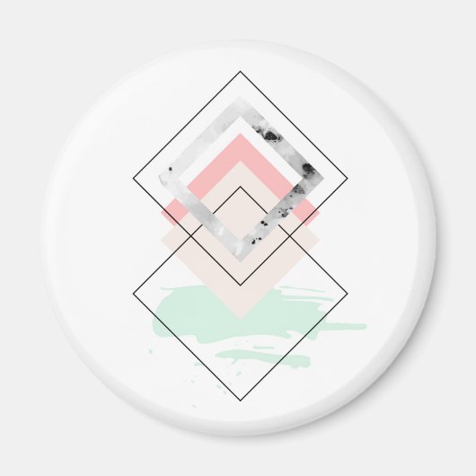 Aimant Conception abstraite géométrique (Devant)