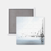 Aimant Conception abstraite sur grille (Recto/Verso)