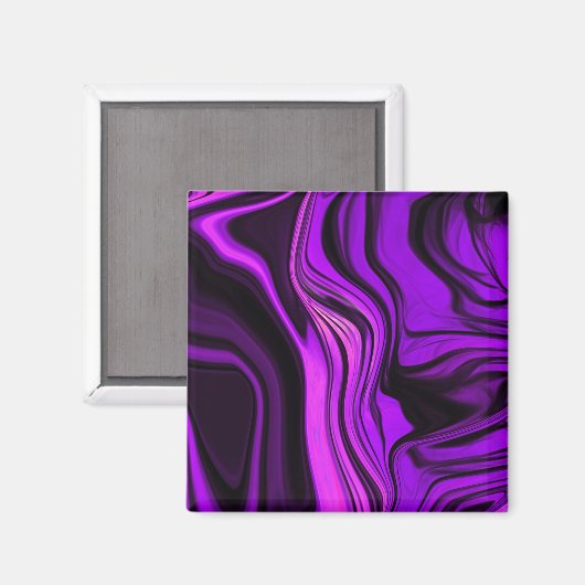 Aimant Conception abstraite violette (Recto/Verso)