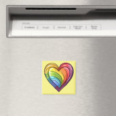 Aimant Conception cardiaque gay pride (In Situ (Lave-vaisselle))
