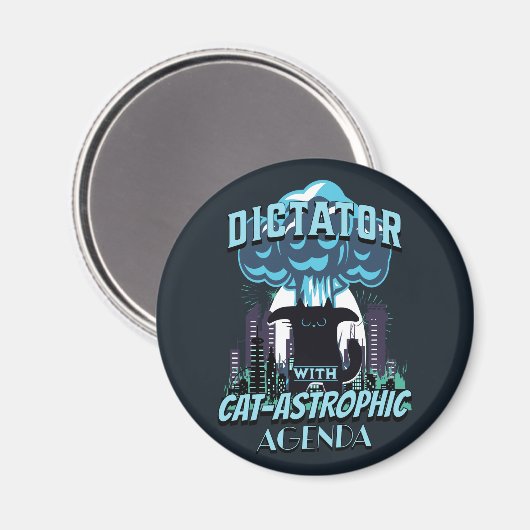 Aimant Conception Catastrophique Funny Chat (Recto/Verso)