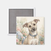 Aimant Conception Chaleureuse pour Amateur de Chien LinaP (Recto/Verso)