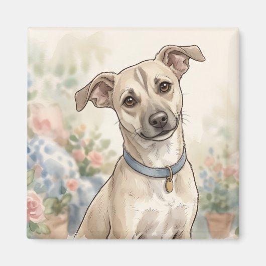 Aimant Conception Chaleureuse pour Amateur de Chien LinaP (Devant)
