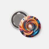 Aimant Conception colorée abstraite tourbillonnante (Recto/Verso)