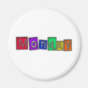 Aimant Conception colorée de lundi !