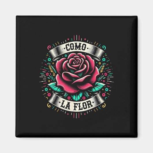 Aimant Conception Comme La Flor Mexicaine Drôle Cadeau Ci (Devant)