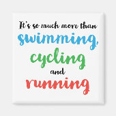 Aimant Conception cool et originale pour les triathlètes (Devant)