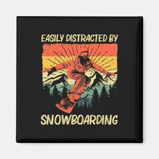 Aimant Conception cool Snowboard Pour Hommes Femmes Snowb (Devant)