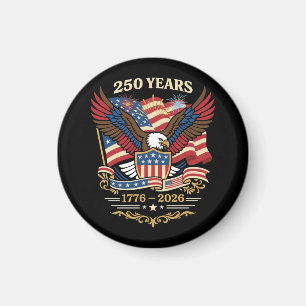 Aimant Conception d'aigle patriotique de 250 ans États-Un