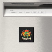 Aimant Conception d'alligator de vacances en Floride avec (In Situ (Lave-vaisselle))