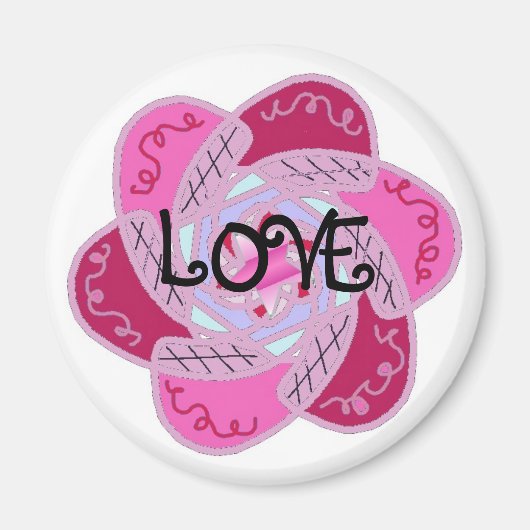 Aimant Conception d'amour funky (Devant)