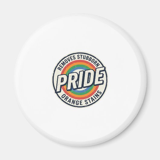 Aimant Conception de badge arc-en-ciel de protestation de (Devant)