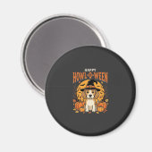Aimant Conception de Beagle Halloween Howl-O-Ween Chien C (Recto/Verso)