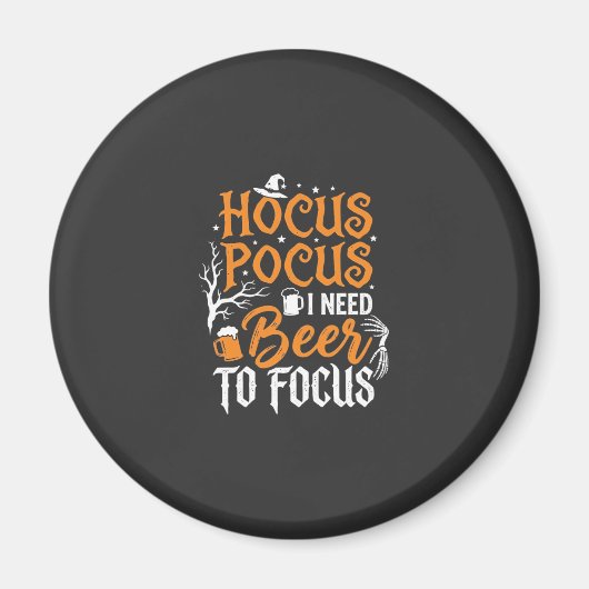 Aimant Conception de bière Hocus Pocus Halloween_1 (Devant)