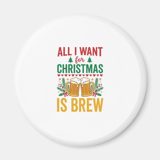 Aimant Conception de boisson de vacances Christmas Brew (Devant)