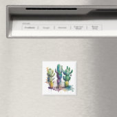 Aimant Conception de cactus avec plaques colorées (In Situ (Lave-vaisselle))