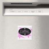 Aimant Conception de café avec des étoiles roses (In Situ (Lave-vaisselle))