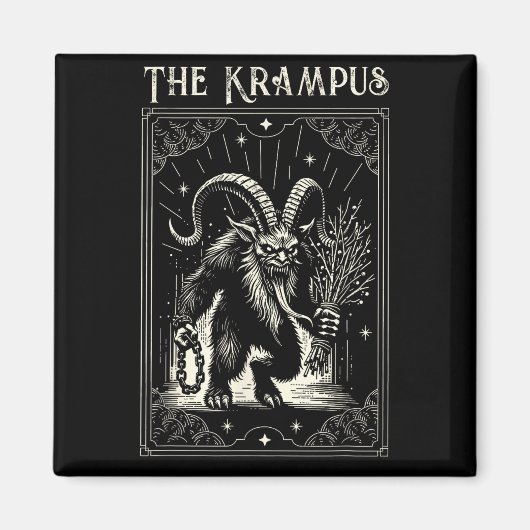 Aimant Conception de carte de tarot de Krampus période de (Devant)
