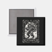 Aimant Conception de carte de tarot de Krampus saison de (Recto/Verso)