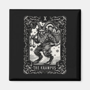 Aimant Conception de carte de tarot de Krampus saison de