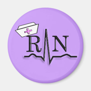 Aimant Conception de casquette d'infirmière de RN QRS