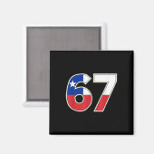 Aimant Conception de célébration du drapeau chilien numér (Recto/Verso)