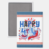 Aimant Conception de célébration patriotique du 4 juillet (Recto/Verso)