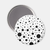 Aimant Conception de cercle noir et blanc (Recto/Verso)