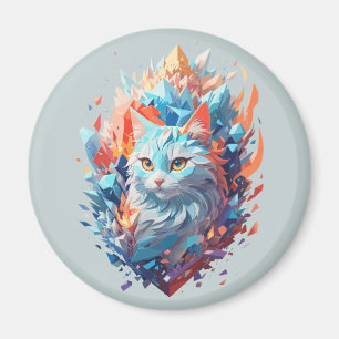Aimant Conception de chat créative Fire and Ice