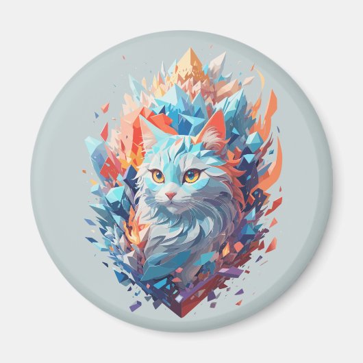 Aimant Conception de chat créative Fire and Ice (Devant)