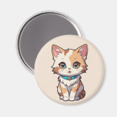 Aimant Conception de chat mignonne charmant (Recto/Verso)