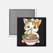 Aimant Conception de chat Ramen style Kawaii drôle d'anim (Recto/Verso)