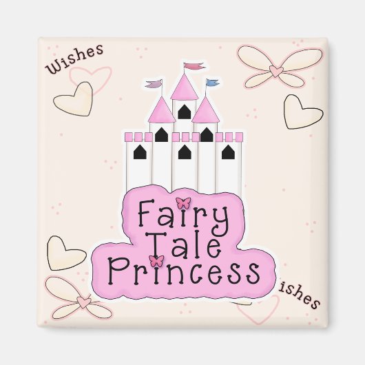 Aimant Conception de château de princesse de conte de fée (Devant)