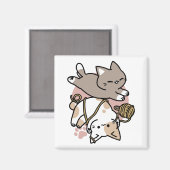 Aimant Conception de chats mignons et joueurs – Art de pa (Recto/Verso)